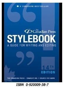 The Canadian Press Stylebook A Guide For Writing And Editing 14th Edition