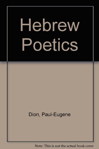 Hebrew Poetics: 2nd Edition (Society for the Study of Egyptian Antiquities Studies)