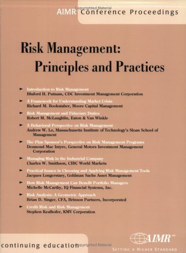Book Cover Risk Management: Principles and Practices