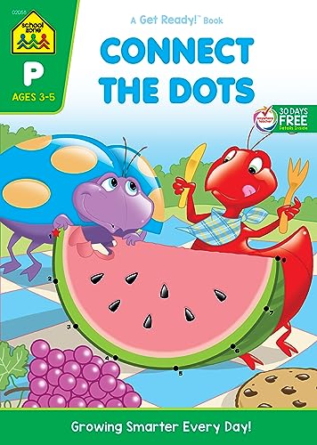 Preschool Workbooks 32 Pages-Connect the Dots (Get Ready Books)