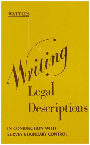 Book Cover Writing Legal Descriptions
