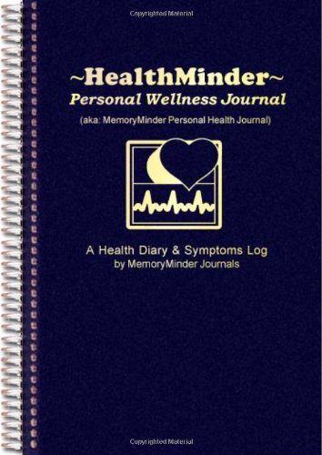 Book Cover HEALTHMINDER Personal Wellness Journal Health Diary and Symptoms Log