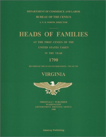 Heads of Families at the First Census of the United States Taken in the Year 1790: Records of the State Enumerations, 1782 to 1785: Virginia