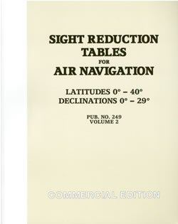 Sight Reduction Tables for Air Navigation Vol. 2 (pub 249)