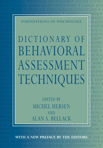 Dictionary of Behavioral Assessment Techniques (Foundations of Psychology)