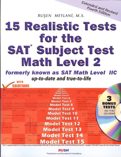 15 Realistic Tests for the SAT Subject Test Math, Level 2