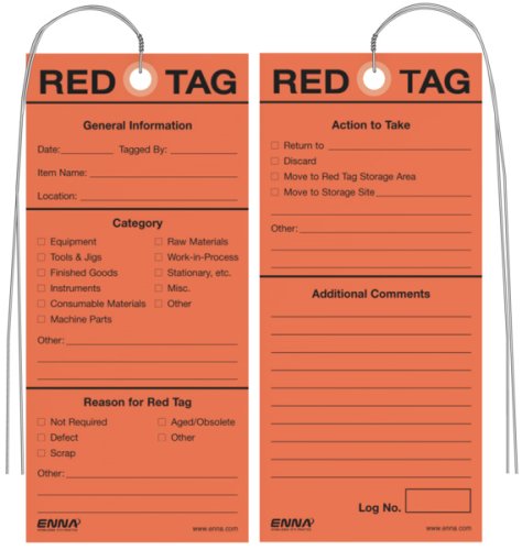 5S Red Tags - Individually pre-wired