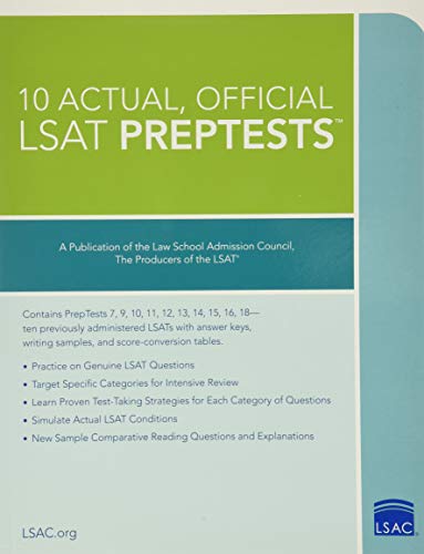 Book Cover 10 Actual, Official LSAT PrepTests