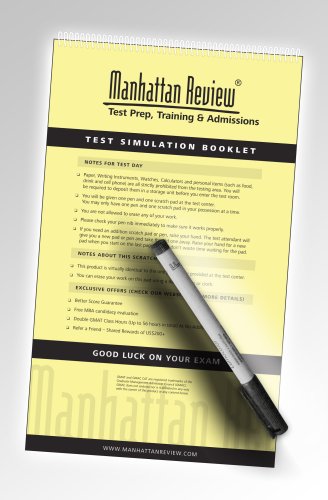 Manhattan Elite Prep Erasable GMAT Booklet with Pen (Manhattan Review)