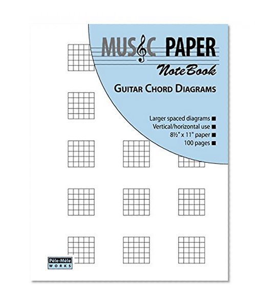 Book Cover MUSIC PAPER NoteBook - Guitar Chord Diagrams