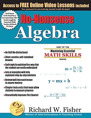 Book Cover No-Nonsense Algebra: Part of the Mastering Essential Math Skills Series