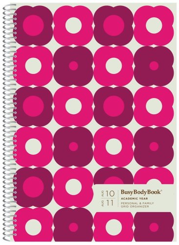 Aug '10 - Aug '11 BusyBodyBook Personal & Family GRID Organzer Academic "SPRING"