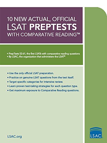 Book Cover 10 New Actual, Official LSAT PrepTests: (PrepTests 52–61) (Lsat Series)