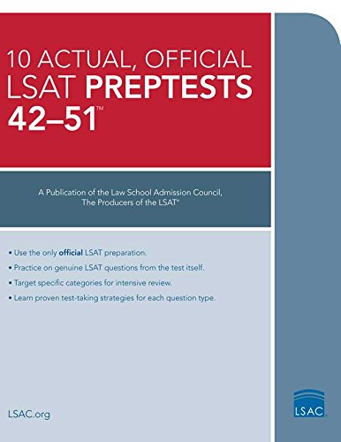 Book Cover 10 Actual 42-51, Official LSAT Preptests: (PrepTests 42–51)