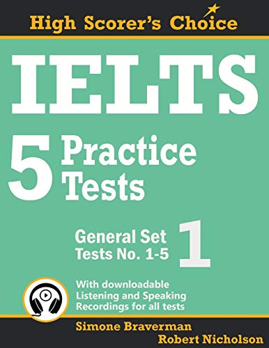 Book Cover IELTS 5 Practice Tests, General Set 1: Tests No. 1-5 (High Scorer's Choice) (Volume 2)