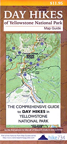 Book Cover Day Hikes of Yellowstone National Park Map-Guide