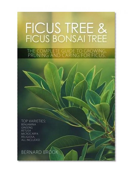Book Cover Ficus Tree and Ficus Bonsai Tree. The Complete Guide to Growing, Pruning and Caring for Ficus. Top Varieties: Benjamina, Ginseng, Retusa, Microcarpa, Religiosa all included.