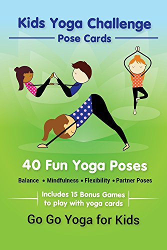 Book Cover Kids Yoga Challenge Pose Cards