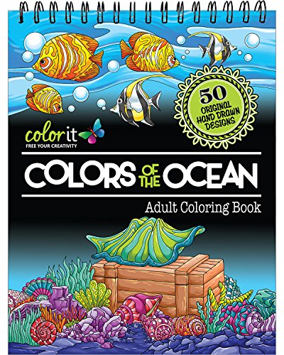 Book Cover Colors of the Ocean Adult Coloring Book