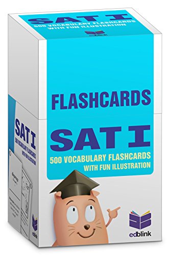 Book Cover Flashcards SAT - 500 Vocabulary with fun illustration: The most effective way to learn Need-to-Know SAT words to achieve higher score (Volume 1) [Buy Card Book Get Free Kindle Version]