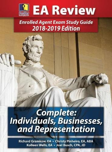 Book Cover Passkey Learning Systems EA Review Complete: Individuals, Businesses, and Representation: Enrolled Agent Exam Study Guide 2018-2019 Edition (Hardcover)