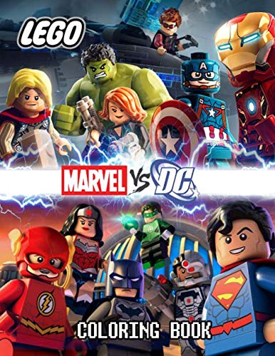 Book Cover LEGO coloring book: MARVEL vs DC: coloring book for kids ages 4-10