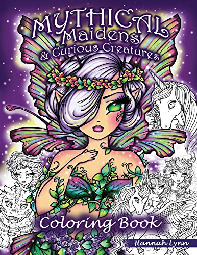 Book Cover Mythical Maidens & Curious Creatures Coloring Book