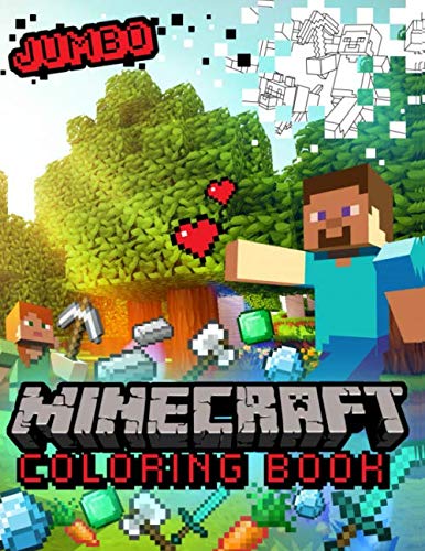 Book Cover Minecraft Coloring Book: Amazing Jumbo Coloring Book With High Quality Images