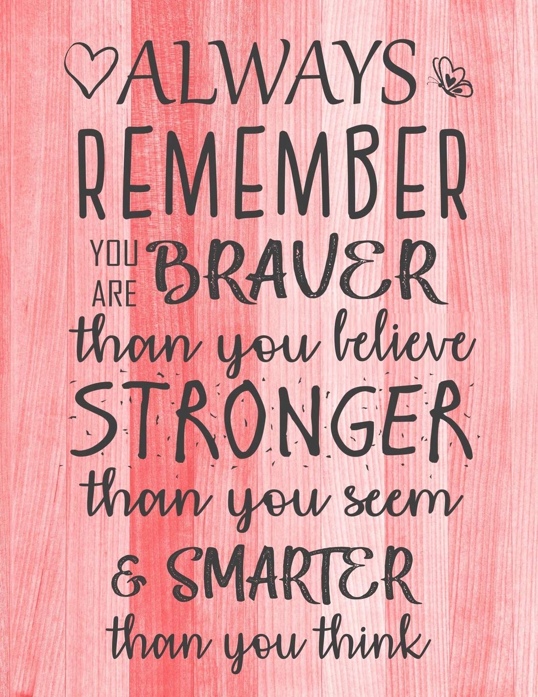 Book Cover Always Remember You are Braver than you believe - Stronger than you seem & Smarter thank you think: Inspirational Journal - Notebook to Write In for ... Journals - Notebooks for Women & Girls)