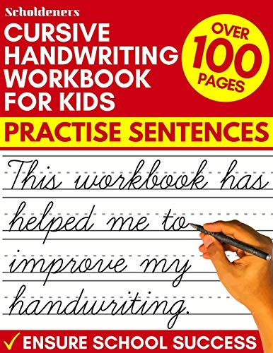 Book Cover Cursive Handwriting Workbook for Kids: Practise Sentences