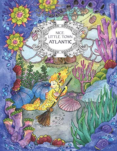 Book Cover Nice Little Town: Atlantic: Adult Coloring Book (Stress Relieving Coloring Pages, Coloring Book for Relaxation)