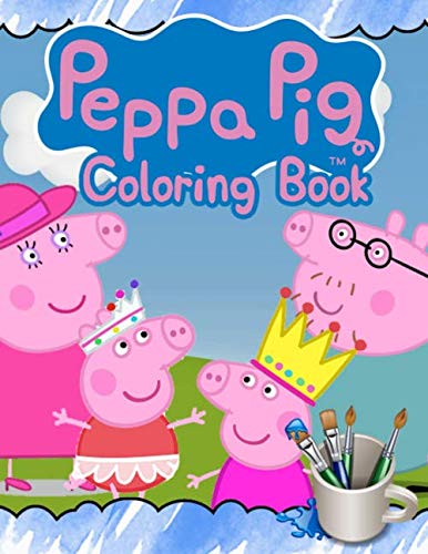 Book Cover Peppa Pig Coloring Book: Peppa Pig Jumbo Coloring Book With Cool Images For All Ages