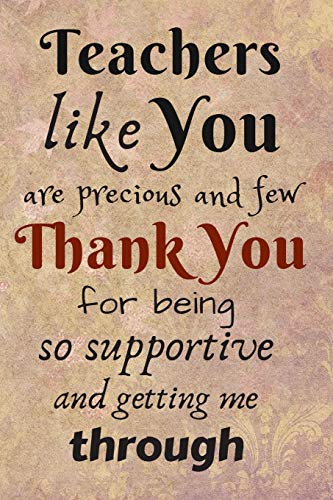Book Cover Teacher Like You are Precious and Few: Thank You Gift-Lined Blank Notebook Journal