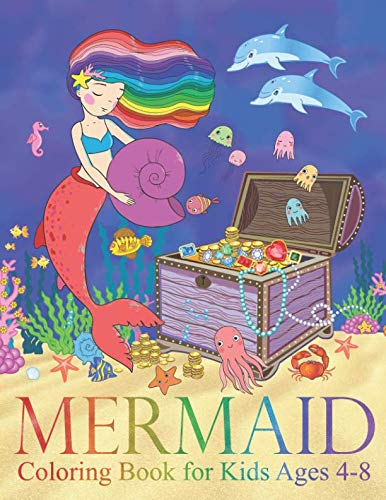 Book Cover Mermaid Coloring Book for Kids Ages 4-8: 40 Cute, Unique Coloring Pages