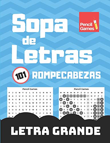 Book Cover Sopa de Letras: 101 Rompecabezas, Letra Grande, Para Adultos (Spanish Edition)