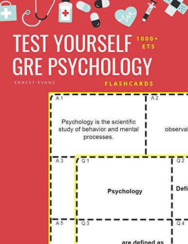 Book Cover Test Yourself 1000+ ETS GRE Psychology Flashcards: Study ETS GRE general Psychology test prep flash cards book
