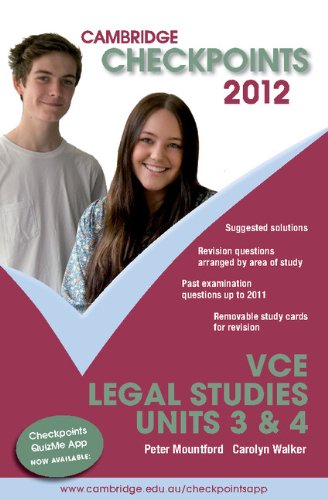 Cambridge Checkpoints VCE Legal Studies Units 3&4 2012