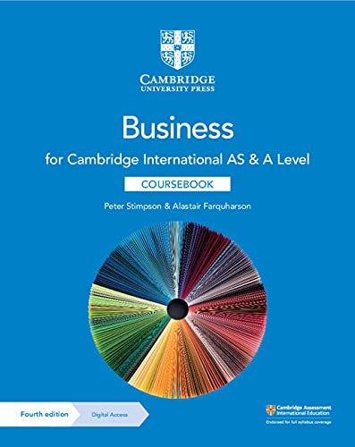 Book Cover Cambridge International AS & A Level Business Coursebook with Digital Access (2 Years)