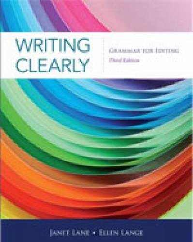Book Cover Writing Clearly: Grammar for Editing, 3rd Edition