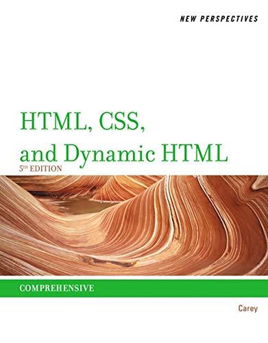 Book Cover New Perspectives on HTML, CSS, and Dynamic HTML