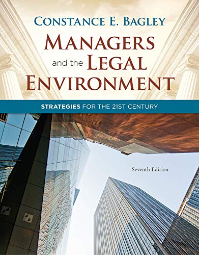 Book Cover Managers and the Legal Environment: Strategies for the 21st Century