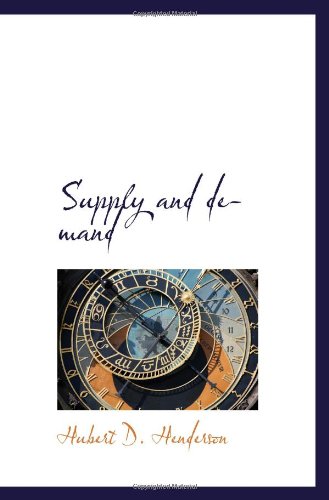 Supply and demand