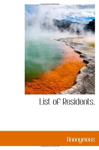 List of Residents.