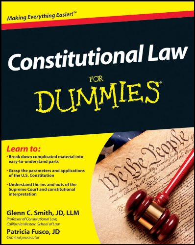 Book Cover Constitutional Law For Dummies