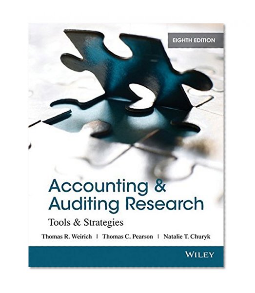 Book Cover Accounting and Auditing Research: Tools and Strategies
