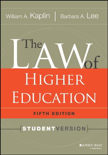Book Cover The Law of Higher Education, 5th Edition: Student Version