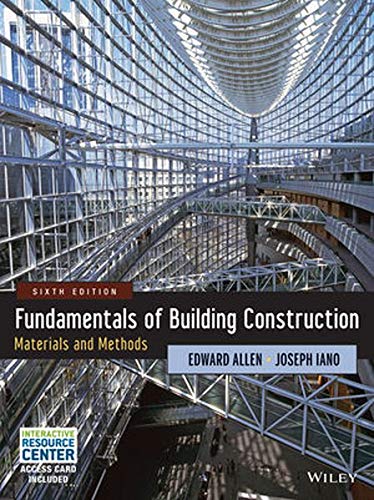Book Cover Fundamentals of Building Construction: Materials and Methods