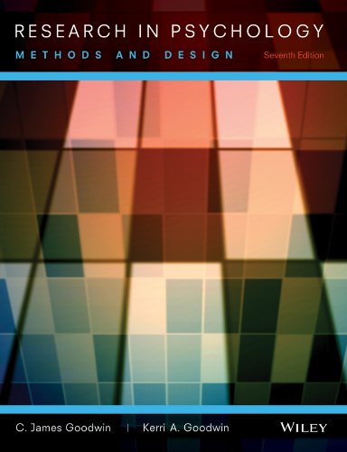Book Cover Research In Psychology: Methods and Design