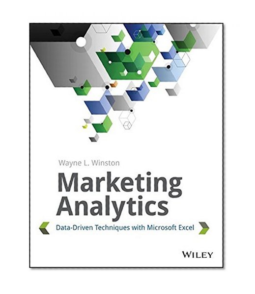 Book Cover Marketing Analytics: Data-Driven Techniques with Microsoft Excel