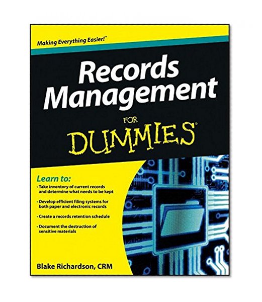 Book Cover Records Management For Dummies